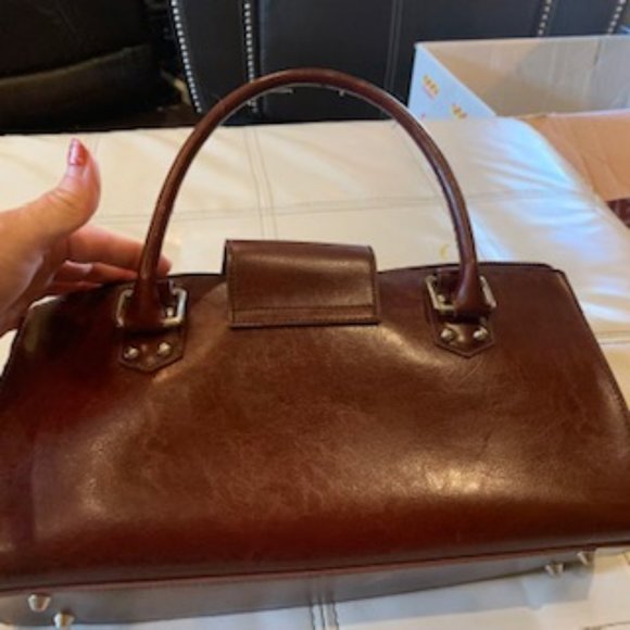 MAHOGANY LEATHER ORIGINAL GUCCI PURSE, HANDBAG - Picture 4 of 5